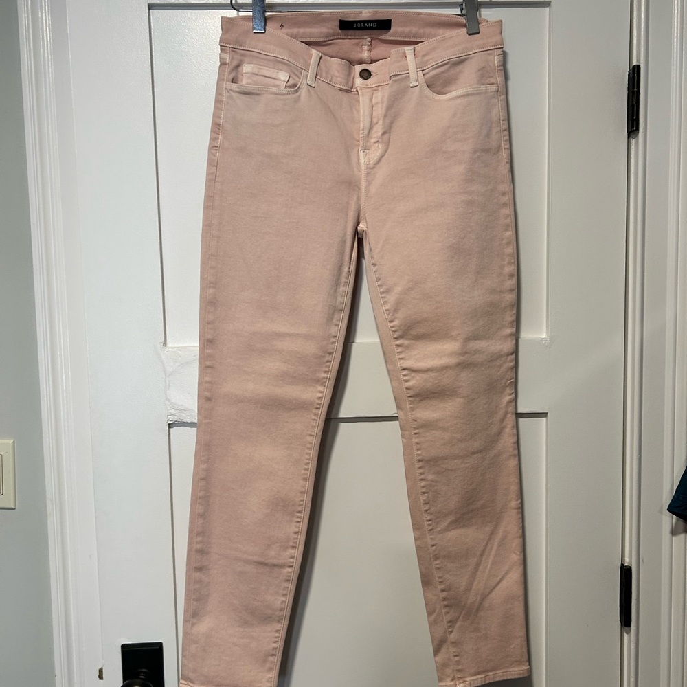 J Brand Skinny Crop in Blush Pink